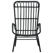 Sedia da Giardino | Sedie da Esterno in Polyrattan Nera