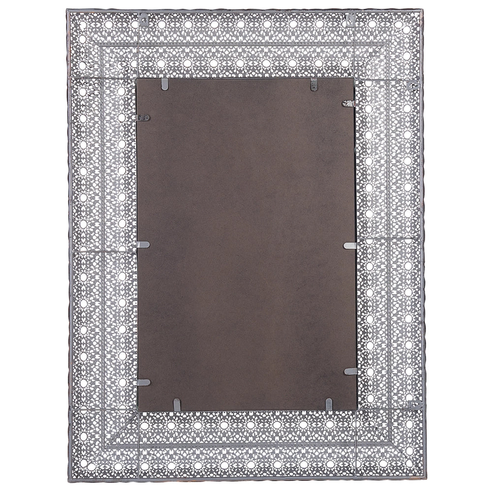 Specchio da parete in rame 69 x 90 cm cornice decorative rettangolare accessorio per la casa elemento di o