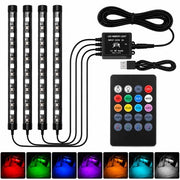 Illuminazione Auto Interna a Led | Illuminazione Led Auto | Illuminazione Led Auto Interna | Sfeerlichting Auto | Illuminazione Led con Comando a Distanza | Lampada Led Musicale | Variante USB | Regalo di San Nicola | Natale