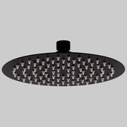 SOFFIONE DOCCIA INOX TONDO NERO  Dm 300     MADE IN ITALY