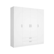 Guardaroba grande Colin, Mobile camera da letto, Cabina armadio portabiti, Armadio appendiabiti, 200x52 h215 cm, Bianco