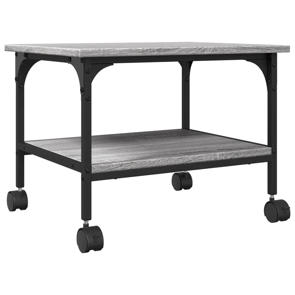 Supporto per stampante a 2 livelli Sonoma scrivania/mobile per ufficio 50 x 40 x 38 cm grigio 02_0044800