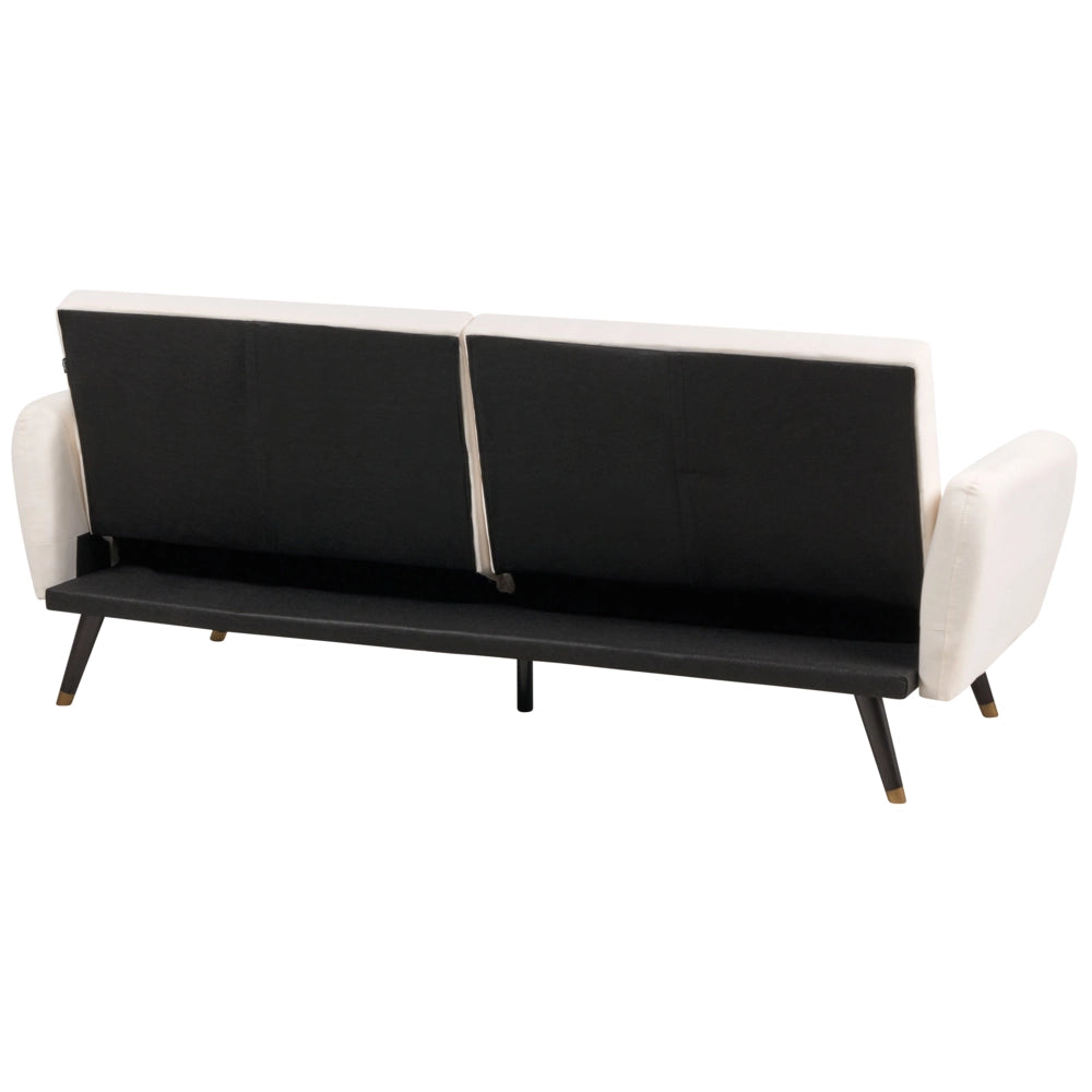 Divano letto 3 posti in tessuto beige chiaro Tappezzeria Elegante Glam Moderno Soggiorno Camera Da Letto