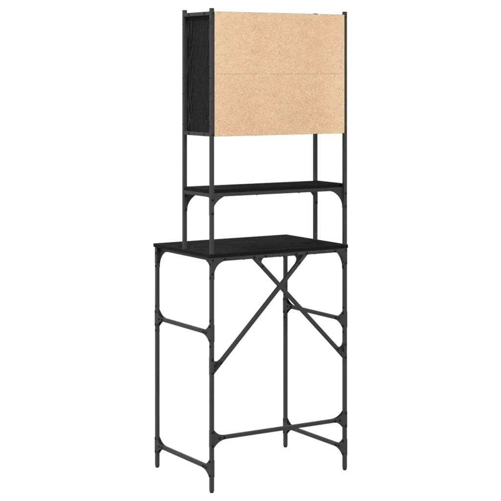 Armadio per Lavatrice Rovere Nero 68 x 48,5 x 194 cm CFW6907892