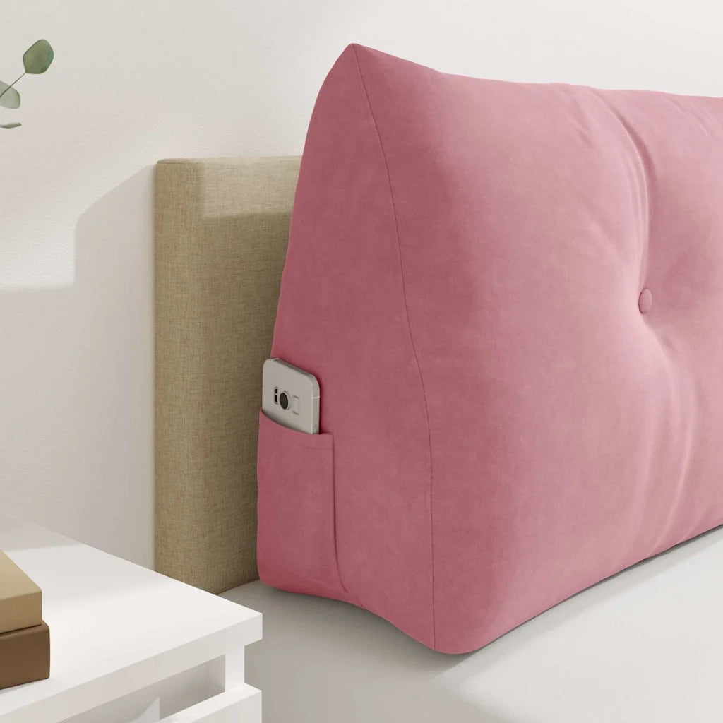 Cuscino per Schiena Rosa 160 x 24 x 50 cm Velluto 42014549