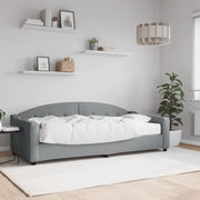 Divano Letto con Materasso-Sofa Letto-Daybed Grigio Chiaro 90x200 cm in Tessuto 369209