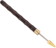 Penna per tingere con impugnatura in legno di sandalo - Strumento per tingere con bordo in pelle - Rullo per tingere - Supporto a doppio carrello - Progettazione elegante - Grip comodo - Penna per tingere vuota