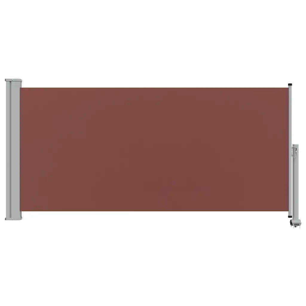 Tenda Laterale Retrattile per Patio 120x300 cm Marrone 48343
