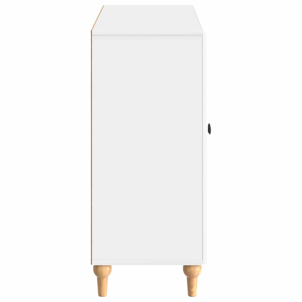 Credenza Bianco Lucido 89 x 34,5 x 80 cm Legno ingegnerizzato