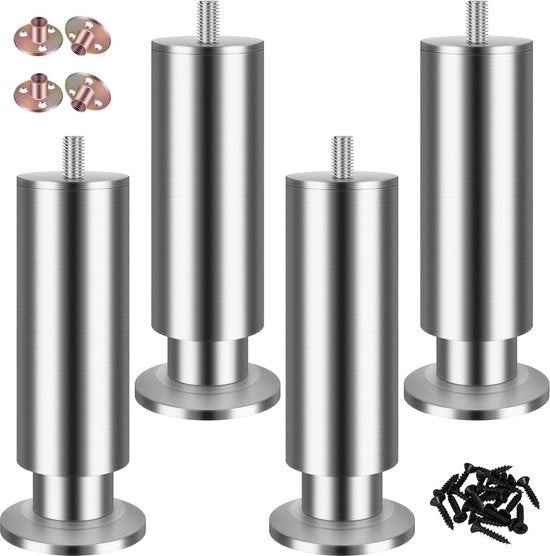 Piedi per mobili piedi per tavolo pieghevoli - 4 pezzi piedi per banco pieghevoli a angolo corto - altezza 18 ~ 30 cm - disponibili (M8 25 cm) (M8 10 cm)
