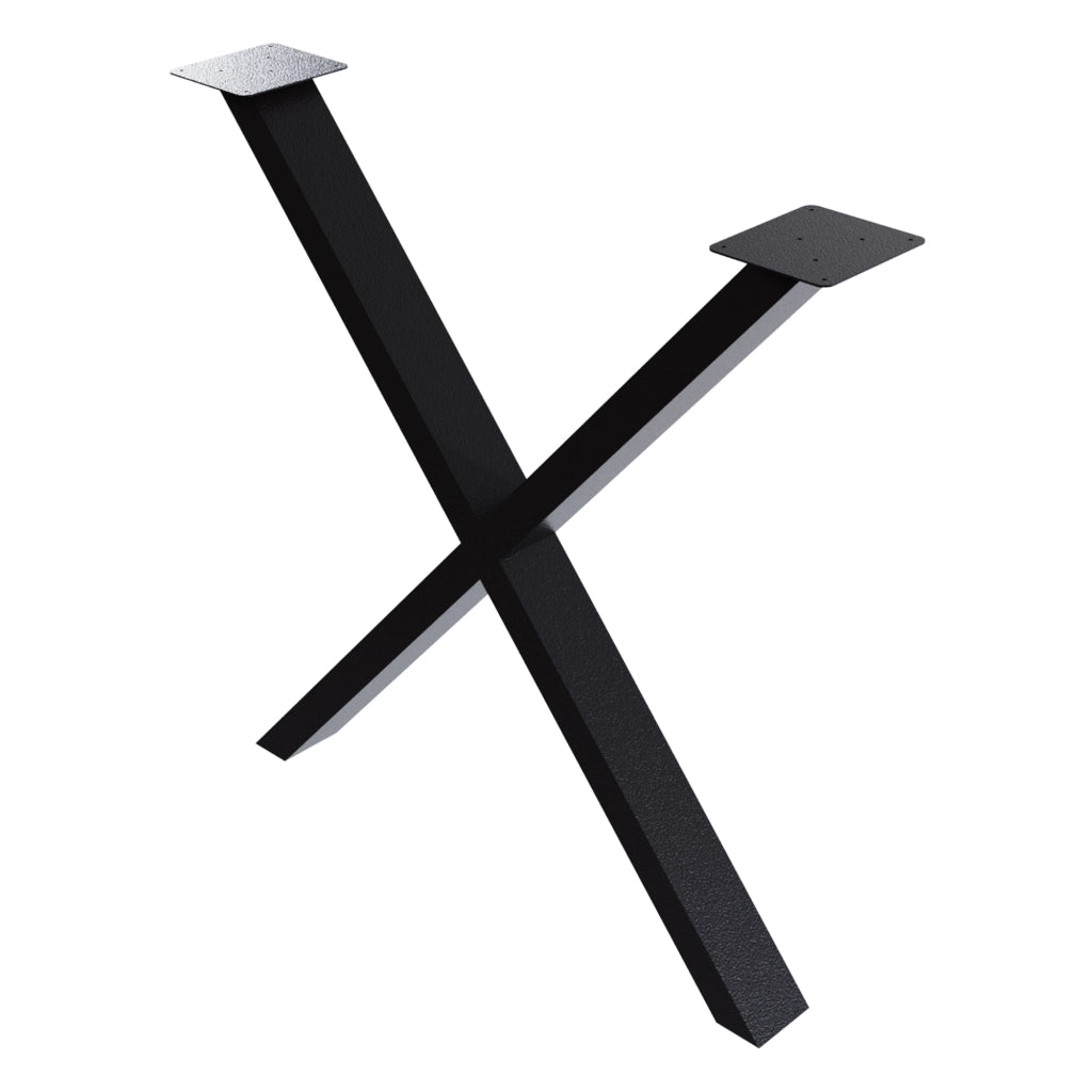 Set di 2 Gambe DIY 'Høng' 2 Gambe per Mobili 'Fai da te' a Forma di X (AxL) 40 x 37 cm - Nero, opaco [en.casa]