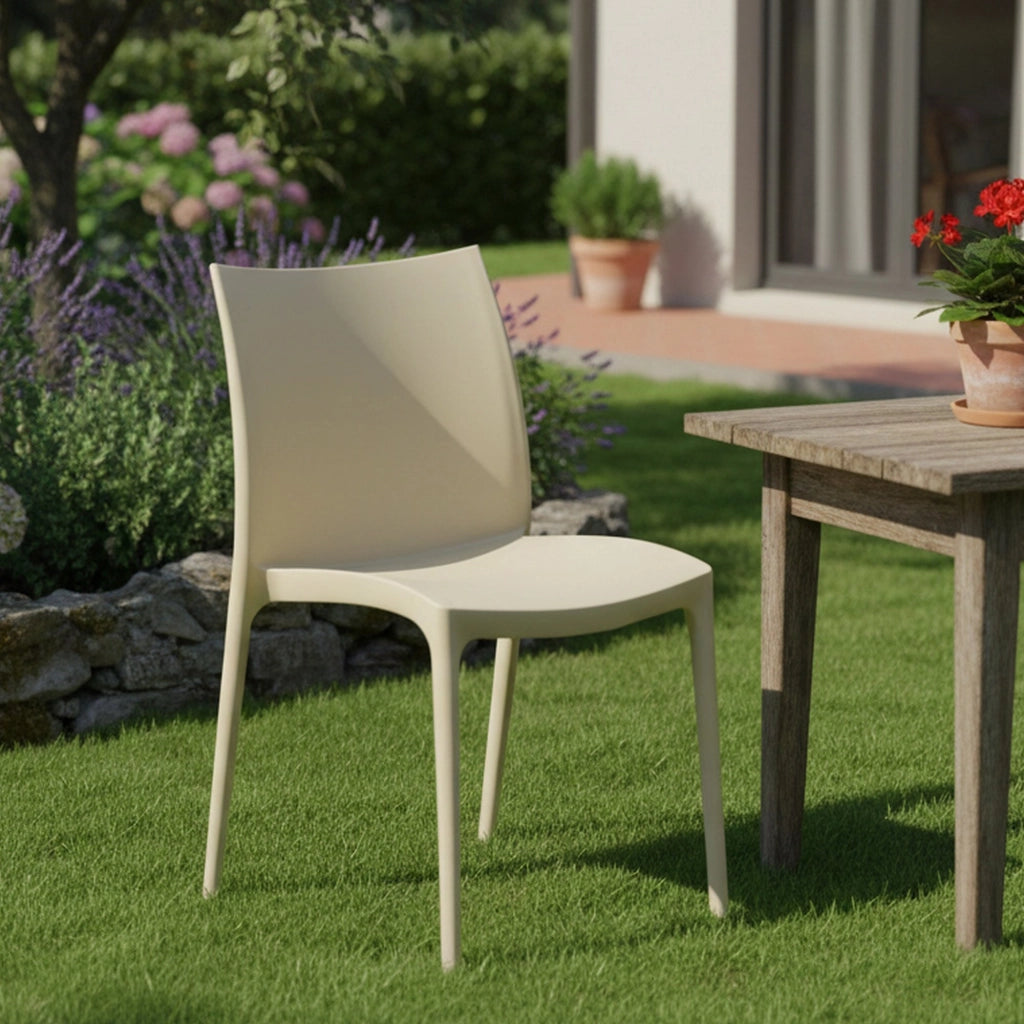 Grover, Sedia da Esterno una Sedia Made in Italy, Beige
