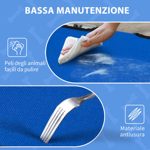 Brandina Cuccia Pieghevole in Tessuto Oxford per Cani Blu 59x46x15 cm