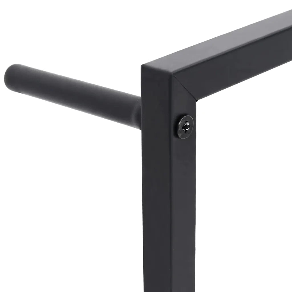 Portasciugamani Nero 60x10x116 cm in Acciaio 336120