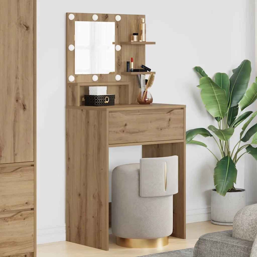 Tavoli da Trucco per Camera da Letto Rovere artigianale 888996