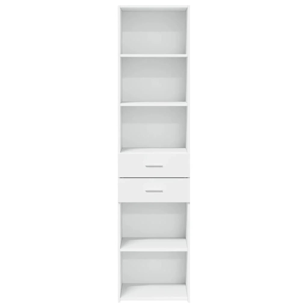 Buffet credenza cassettiera mobiletto mobile contenitore organizer cucina soggiorno salotto alto 45 x 42,5 x 185 cm legno ingegnerizzato bianco 02_0032456
