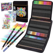 Set di matite colorate - Borsa portatile nera - Matite colorate professionali - Adulti - Artisti - Schizzi - Ombra - Grafite