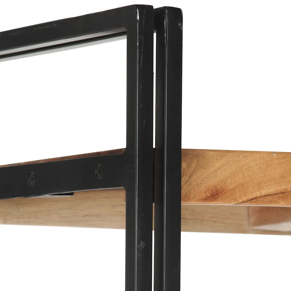 Libreria a 5 Ripiani 140x30x180 cm in Legno Massello di Acacia cod mxl 23348