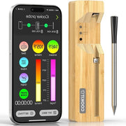 Termometro di carne Termometro Bluetooth 5.3 100 M Termometro per griglia App per il controllo IPX7 Termometro alimentare per BBQ Griglia Forno a vapore Rotisserie Air fryer Regalo per marito