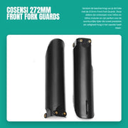 Protezioni avanti marzocchi stile - Nero - 2 Pezzi - Adatto per motori a 4 tempi - Incluso materiale di fissaggio - Resina shockresistente - Coperture forcelli
