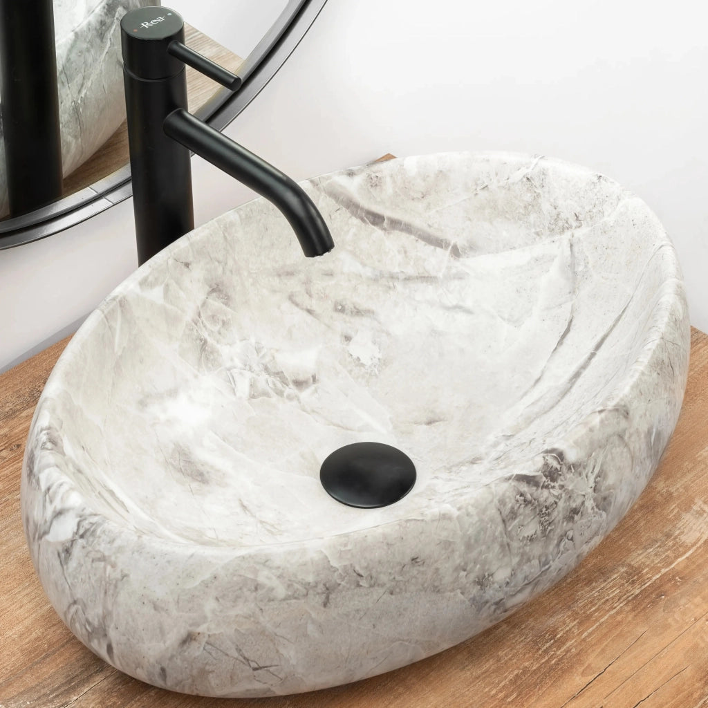 Lavabo Da Appoggio Rea Linda Stone