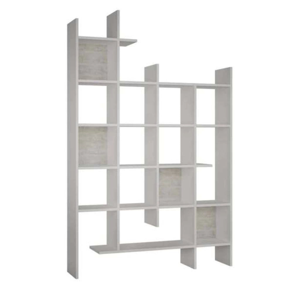 Libreria 6 ripiani Manco 122x25.5x188H colore bianco
