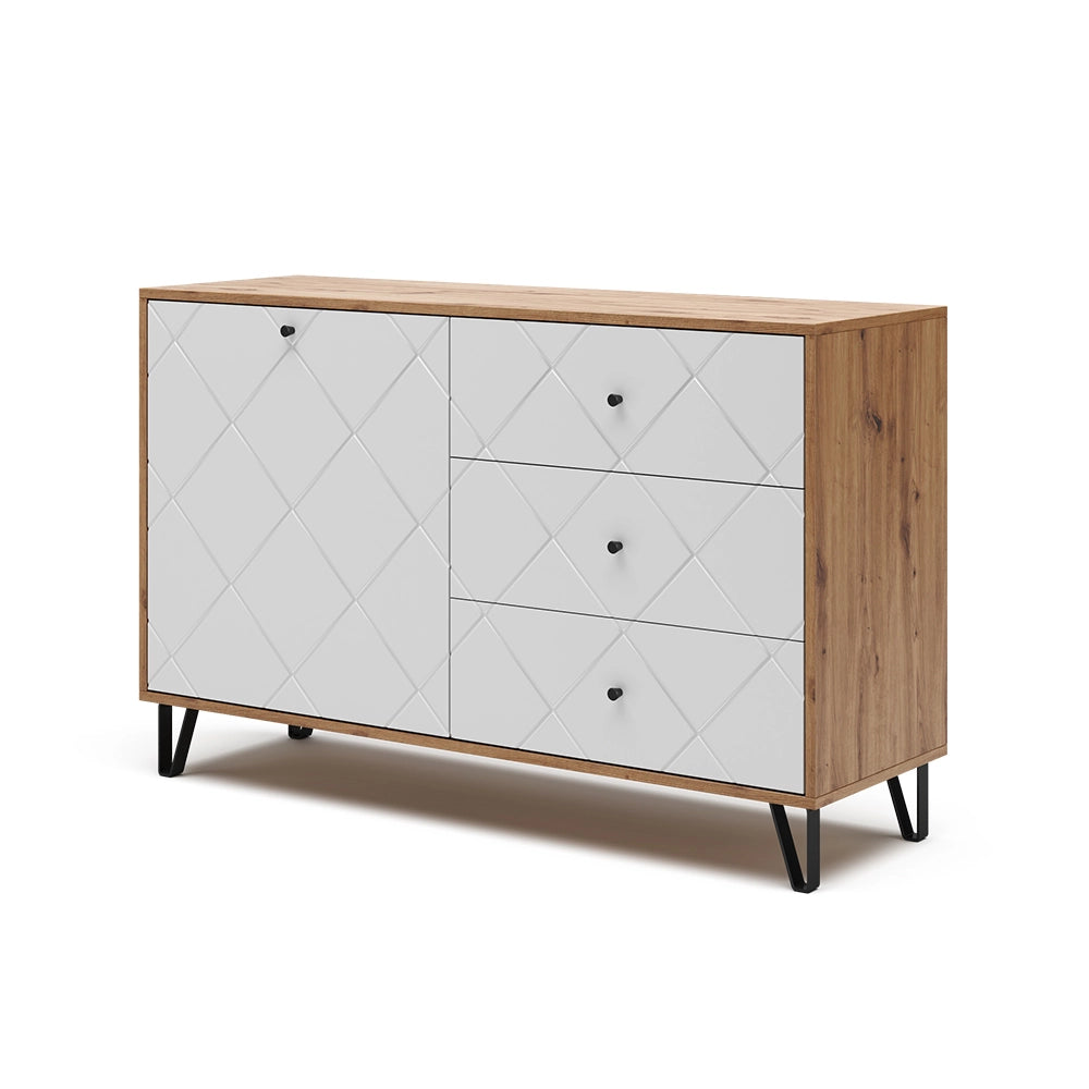 Vicco Cassettiera per camera da letto Rovere artigianale 40 x 78 cm