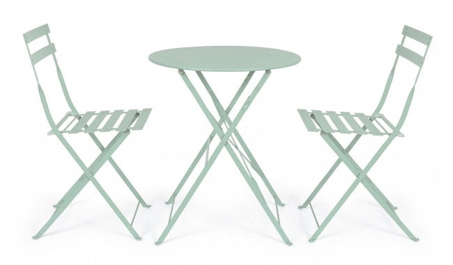 Set tavolo da terrazzo con sedie salvaspazio - WISSANT