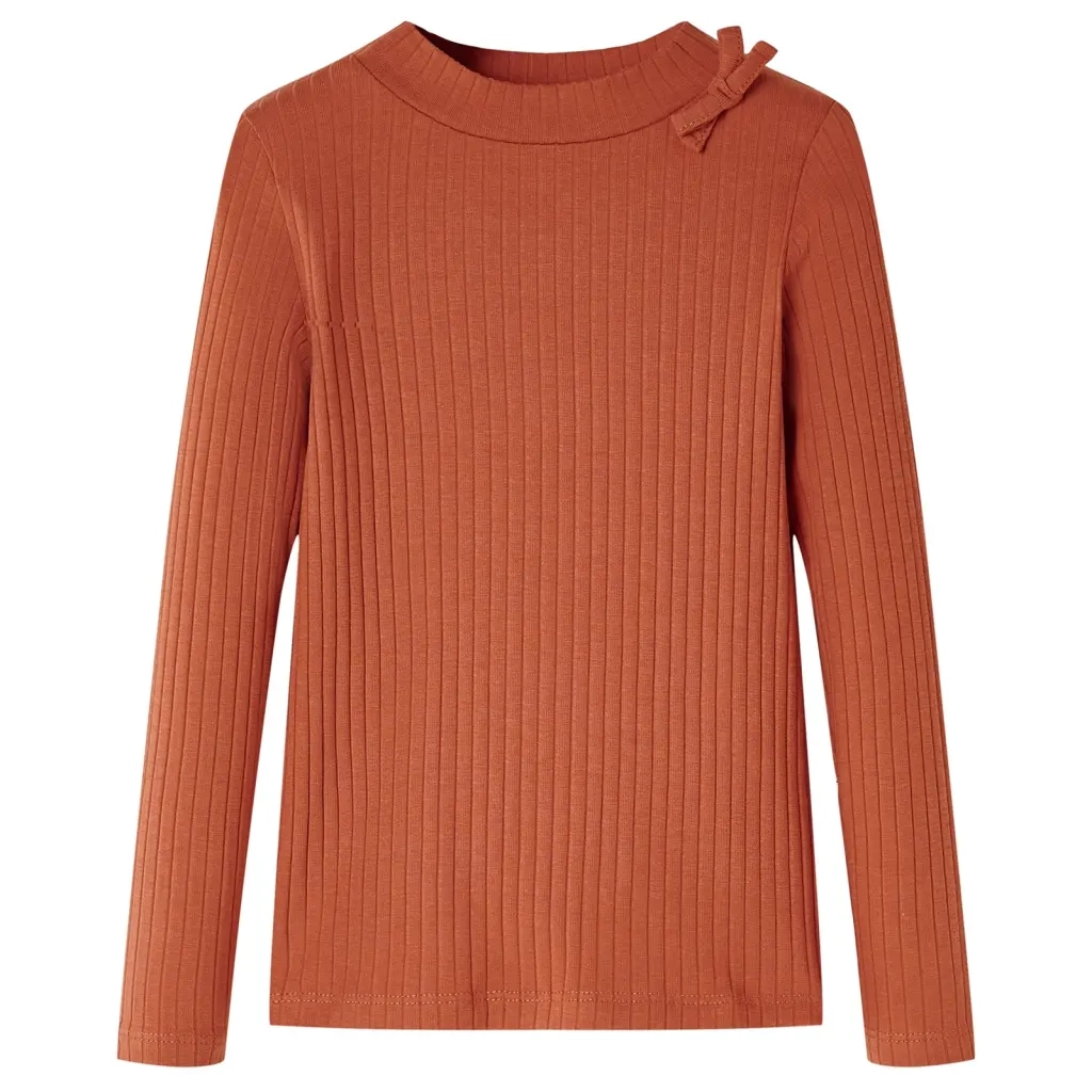 Maglietta da Bambina a Maniche Lunghe Cognac 104cod mxl 93237