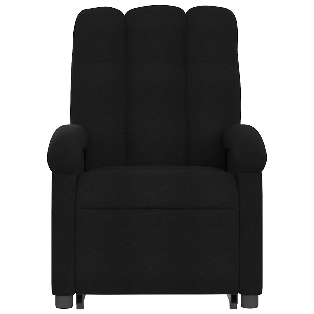 Poltrona Alzapersona Reclinabile Nera in Tessuto 3204094