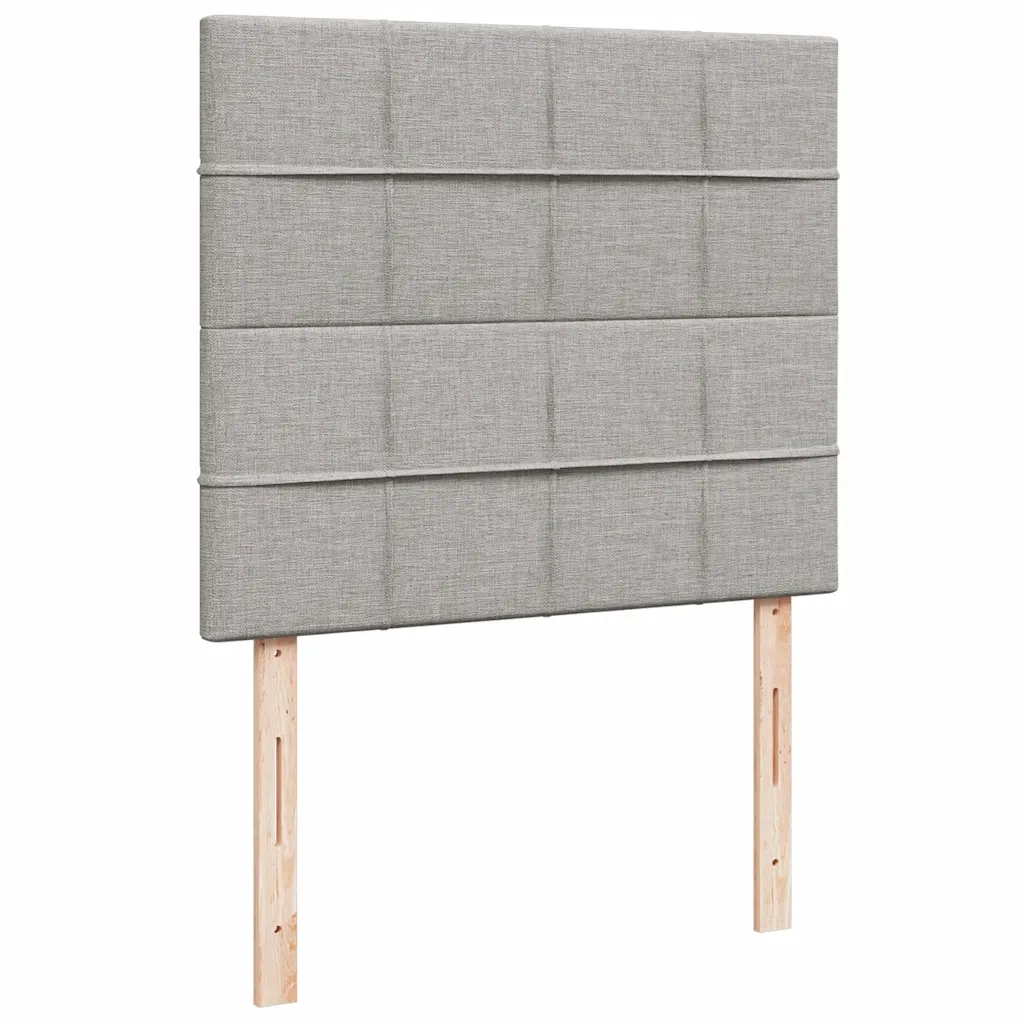 Letto a Molle Materasso e LED Grigio Chiaro 120x190 cm Tessuto 3270197