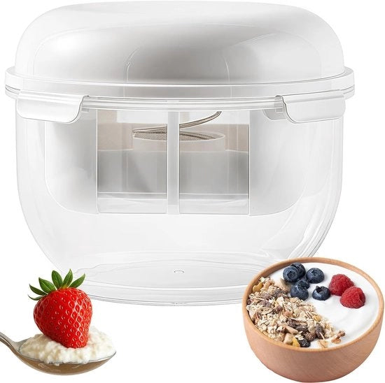Strainer per Yogurt di Grande Capacità - Contenitore Transparente - Filtro a Maglia Fine - Facile da Pulire - Consistenza Soffice - Strainer per Formaggi