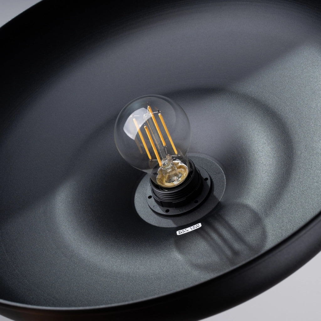 Lampada a sospensione nera ROSELA 1xE27 15W PureLume