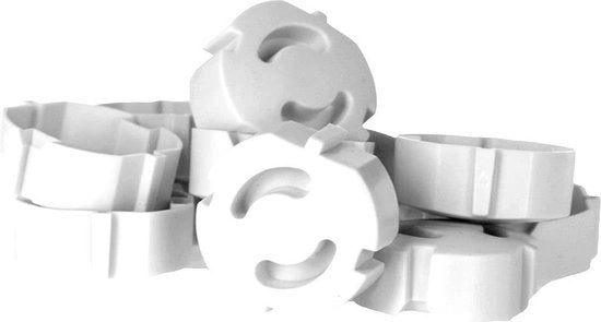 Blocco Interruttore per Prevenzione di Contatto - Sicurezza per Bambini - Protezioni per Prese Inseribili - Bianco - Set da 12 Protezioni per Prese