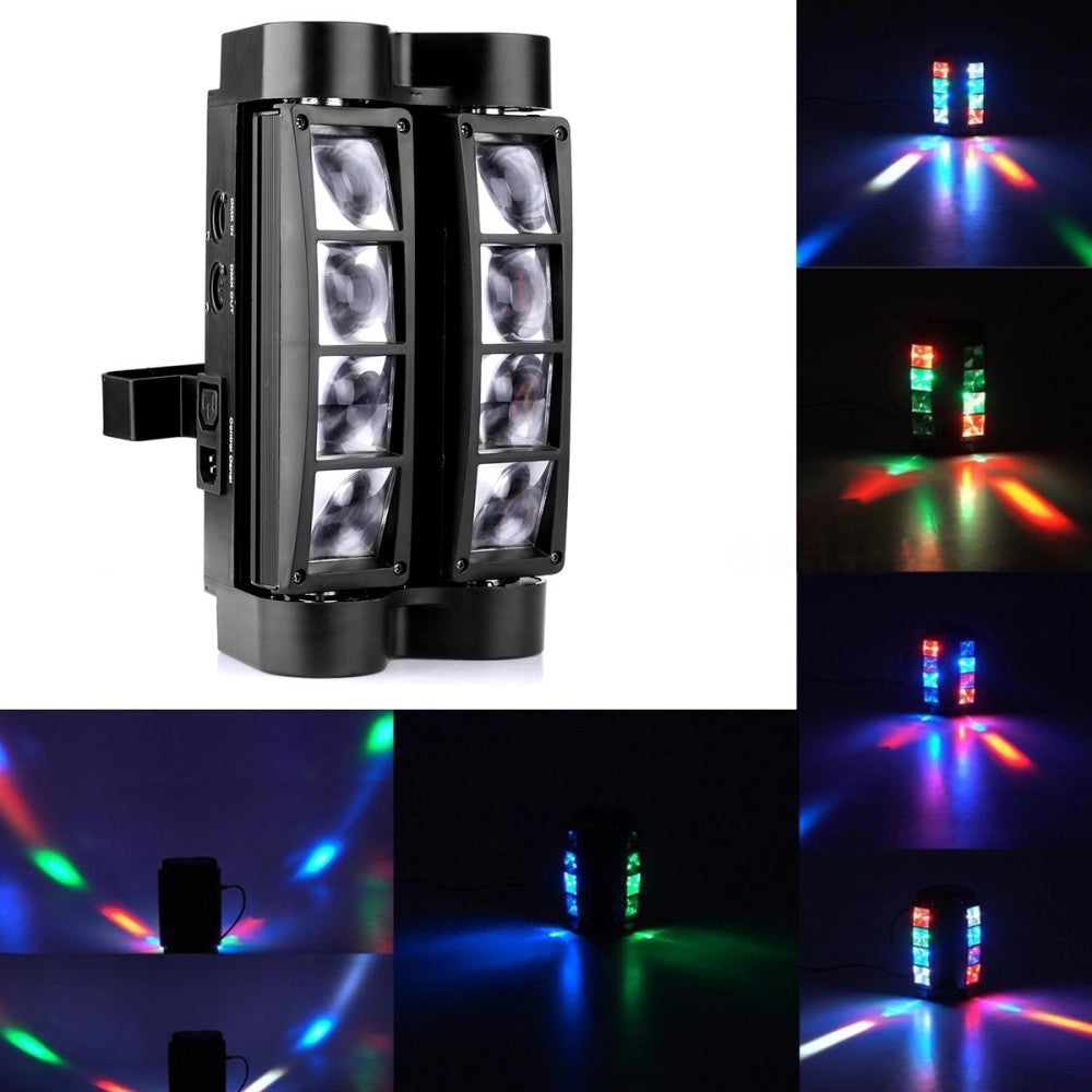 Trade Shop - Proiettore Mini Spider Testa Mobile Spot Light Dmx 512 Rgb Dj Discoteca 40w -