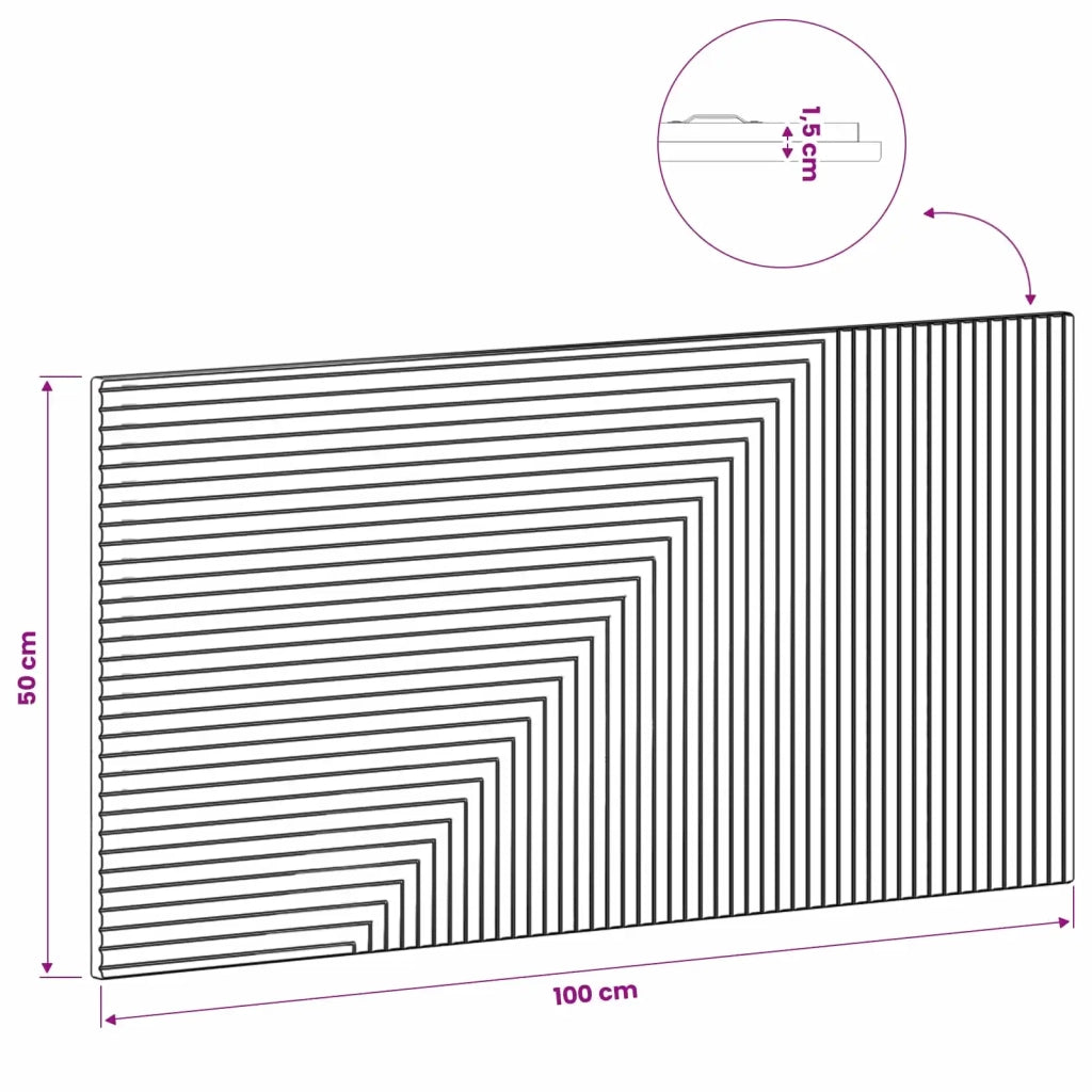 Testiera da Muro HAARLEM Nero Legno ingegnerizzato 896976