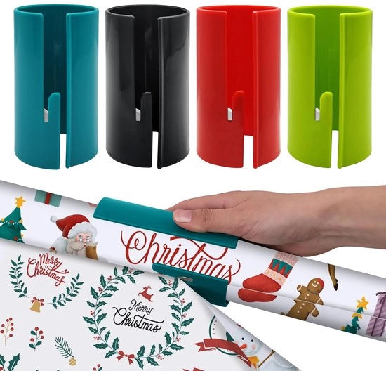 Set di 4 taglieri per carta da regalo portatili - Ideali per pacchi di Natale - Ideali per regali di compleanno - Facili da utilizzare - Taglieri per carta da regalo