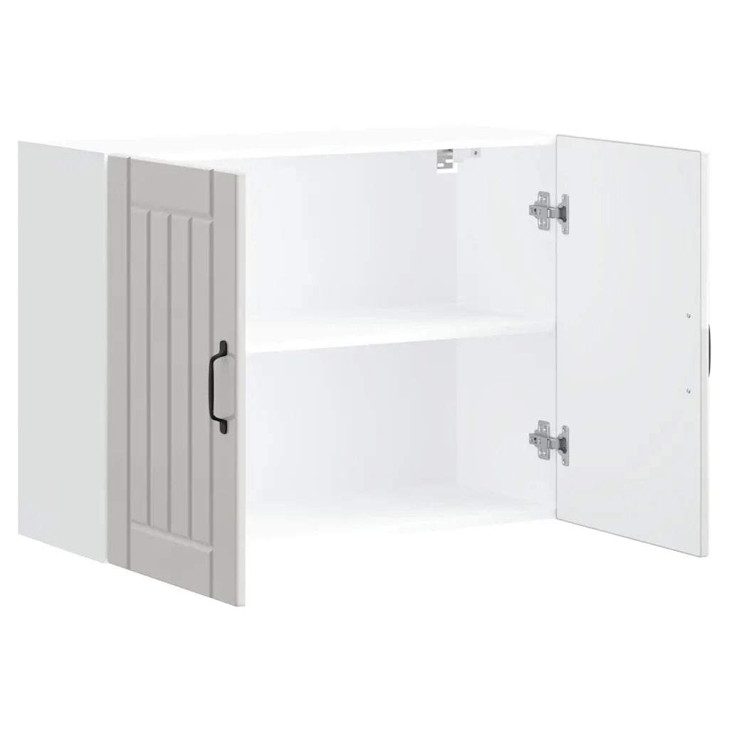 Pensile da cucina Lucca ottimizzazione dello spazio design moderno 80 x 31 x 60 cm legno composito bianco lucido 02_0050174