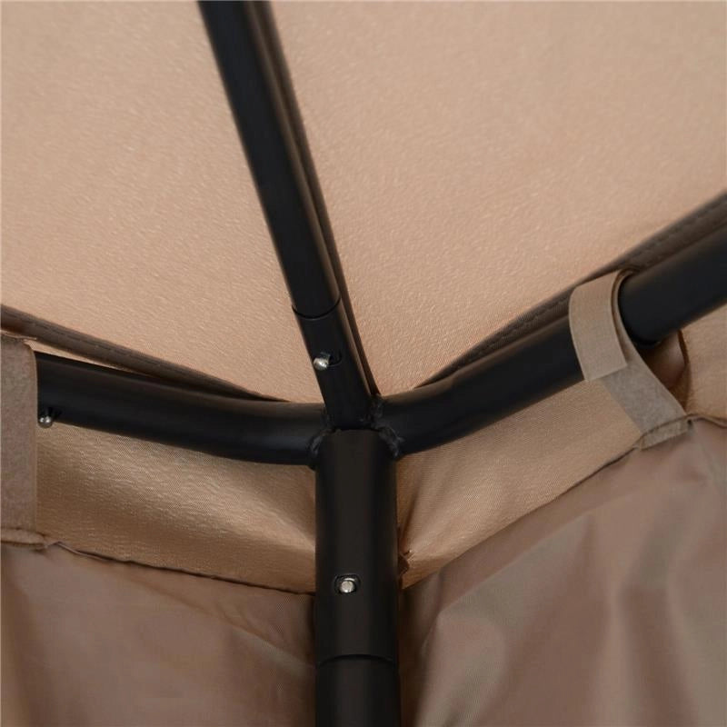 GAZEBO DA GIARDINO CON ZANZARIERA IN METALLO E POLIESTERE 294 X 294 CM