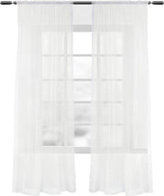 Tendaggi in 100% Poliestere - 2 Pezzi - Rodiglione/Tendaggio/Vetrata - Crema - 140x225cm
