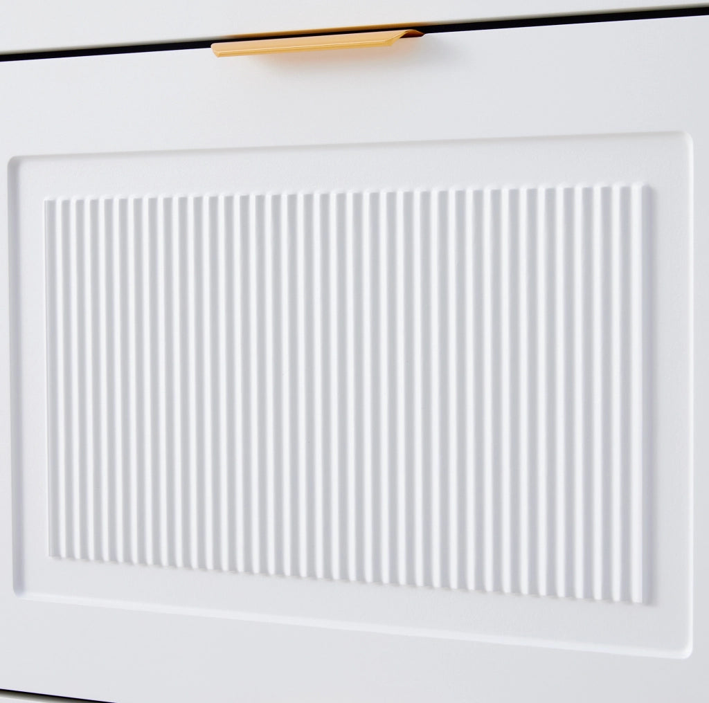 Scarpiera salvaspazio bianca in MDF 60x24x114 cm