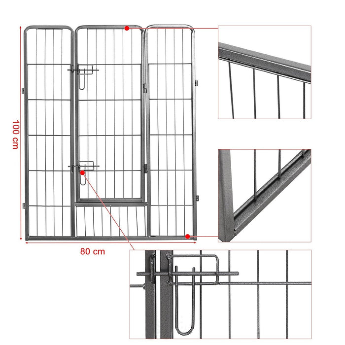 Gabbia per cani e cuccioli 163 x 163 cm Grigio 3712022