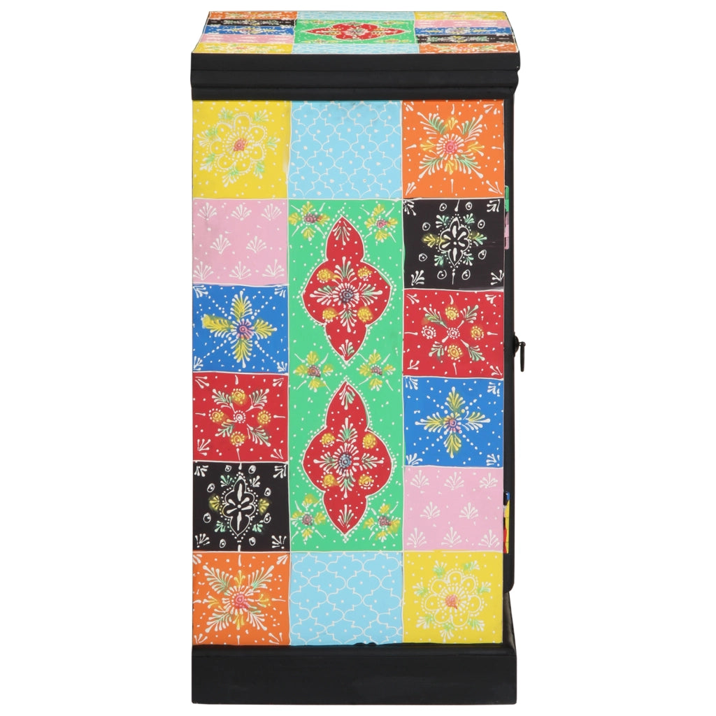 Tavolo Consolle Multicolore 50x30x75 cm in Legno Massello di Mango