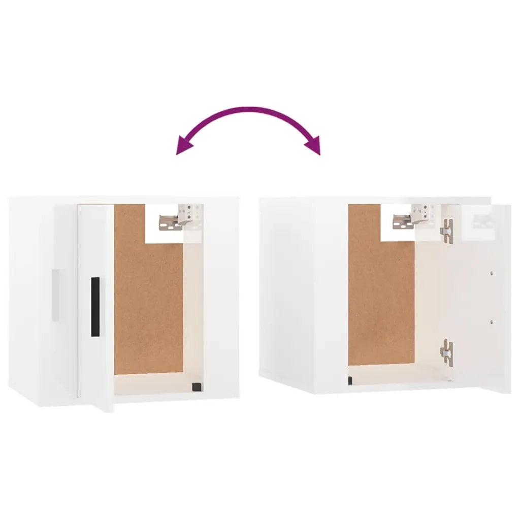 Mobile Porta TV a Parete Bianco Lucido 40x34,5x40 cm 816644