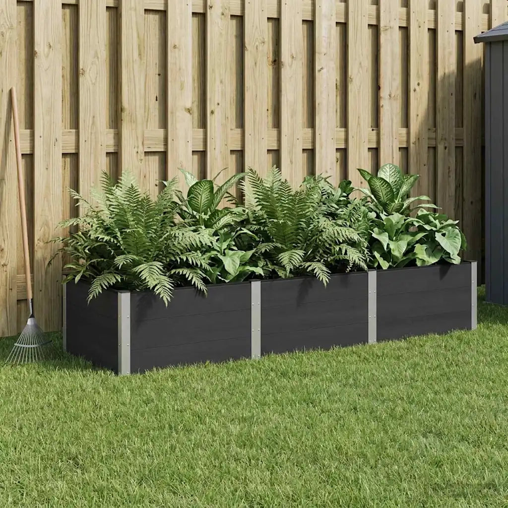 Letto rialzato da giardino Nero 300 x 100 x 54 cm 42038994