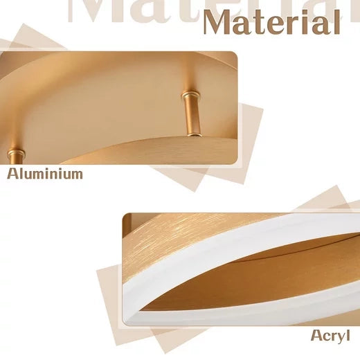 ZMH Lampada da soffitto plafoniera LED dorata dimmerabile 74W telecomando moderna per camera letto soggiorno sala pranzo