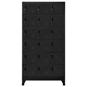 Armadietto con Serratura Nero 90x40x180 cm in Acciaio 339830