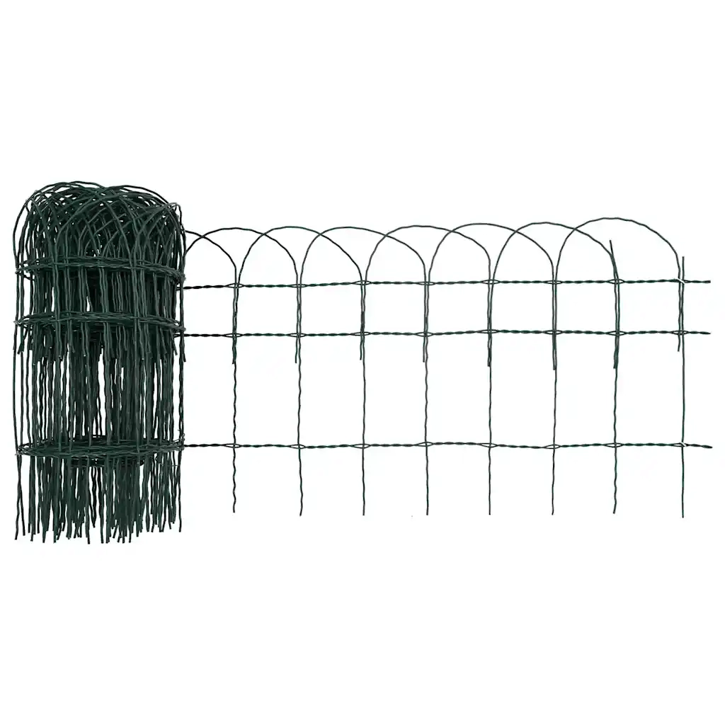 Recinzione per Giardino in Ferro Verniciato a Polvere 10x0,4 m 141071