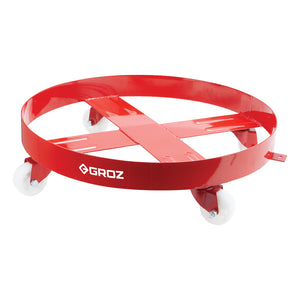 GROZ CARRELLO BASE ROTONDO RUOTE PIROETTANTI PER TRASPORTO FUSTI BIDONI DA 205LT BDL/140