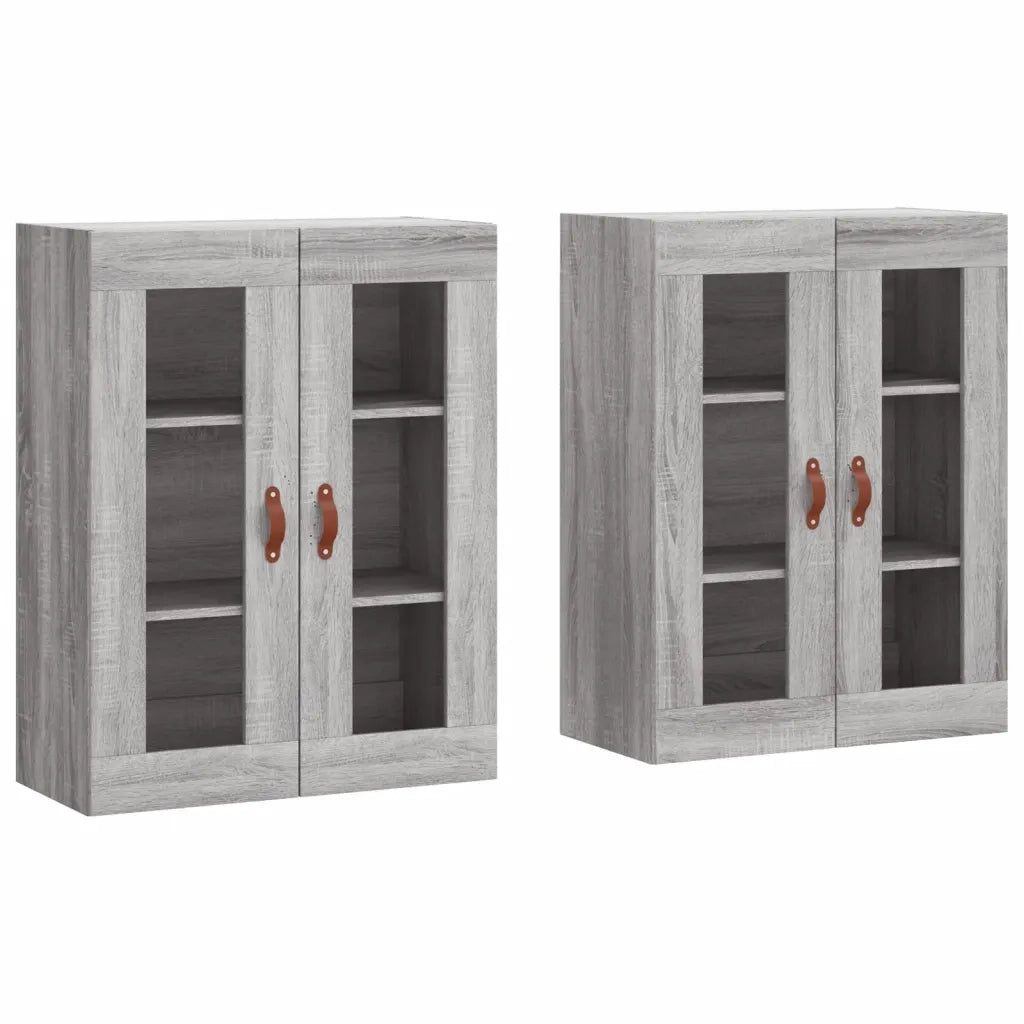 Armadietti a Parete 2 pz Grigio Sonoma in Legno Multistrato CFW2043944